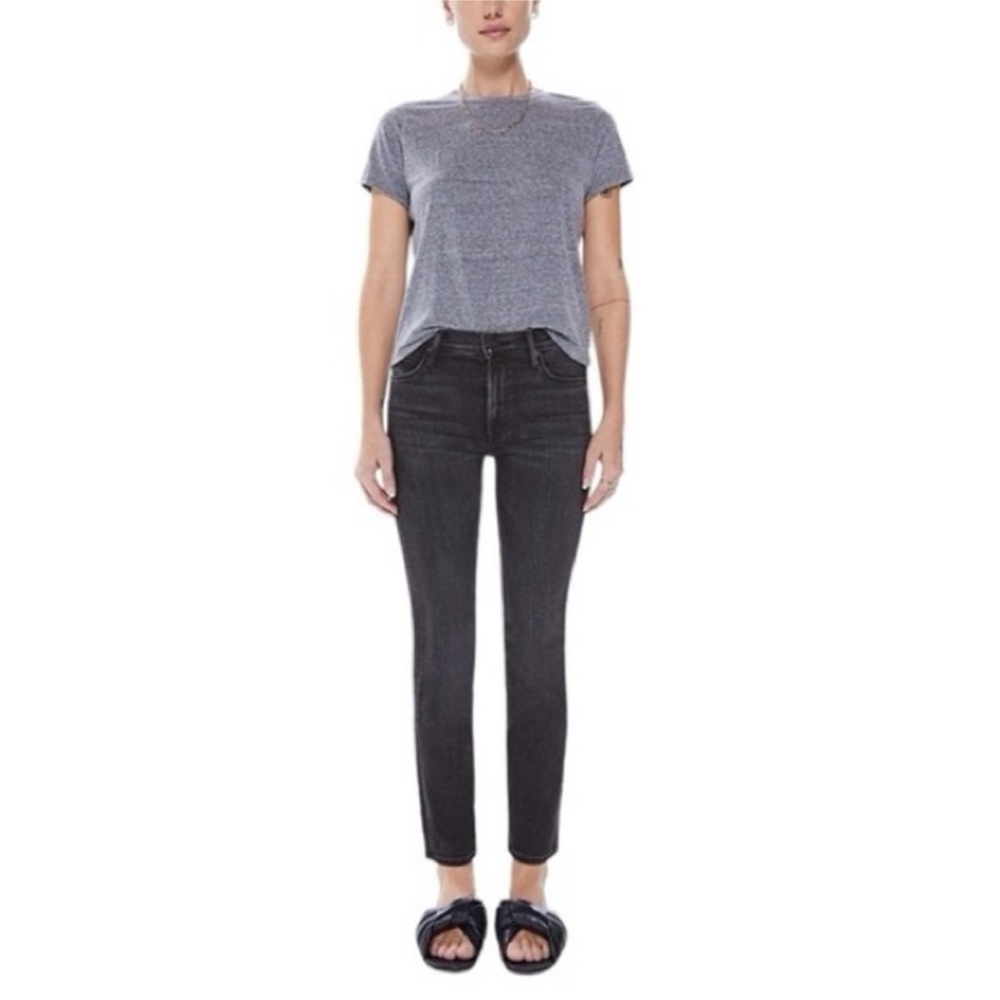 MOTHER Mid Rise Dazzler Ankle‎ in Deep End Black Denim Jeans Women’s Sz 23